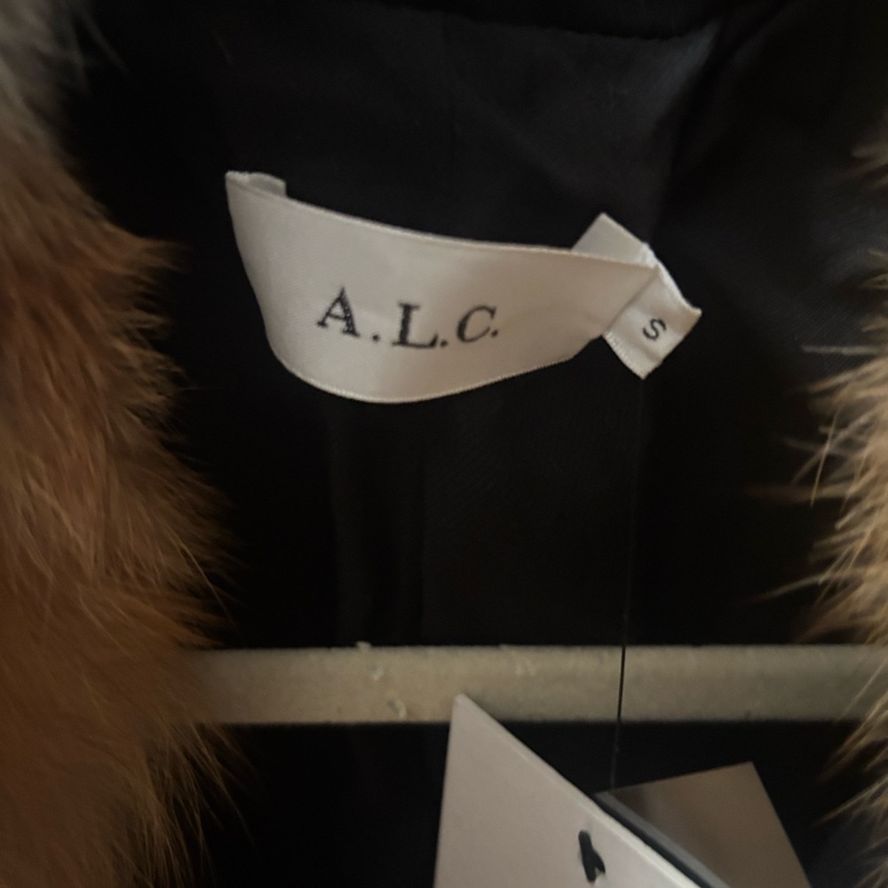 A.L.C. Brown and Cream Fur Jacket - Picture 3 of 8